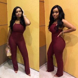 Spaghetti Strap Fitted Jumpsuit